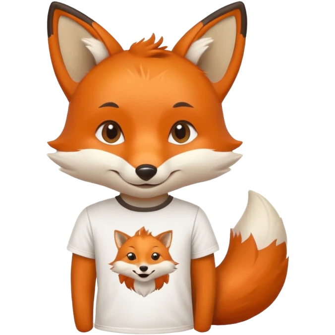 Diseña un zorro mascota promocionando empresa emoji