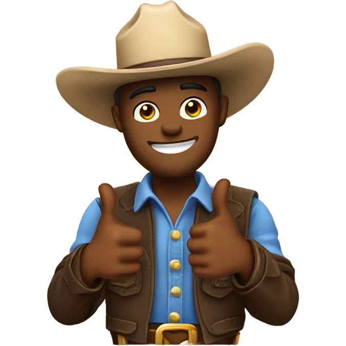 Cowboy with a thumbs up emoji