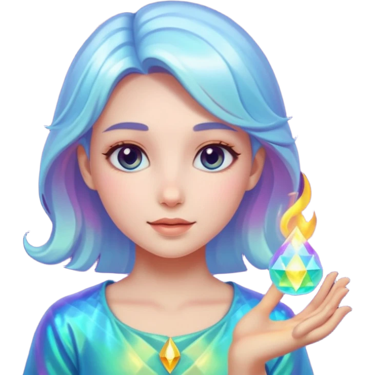 girl with magic emoji