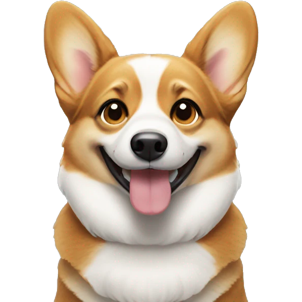 Corgi winking  emoji