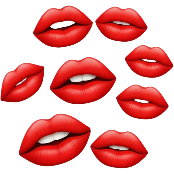Set of lips with the words ‘crazy beautiful’ around them emoji