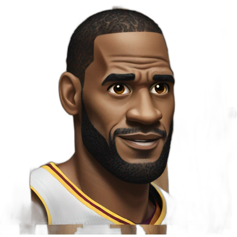 Lebron james with log hair emoji