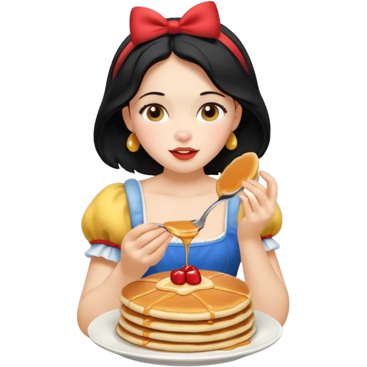 SnowWhite seal eating pancakes emoji