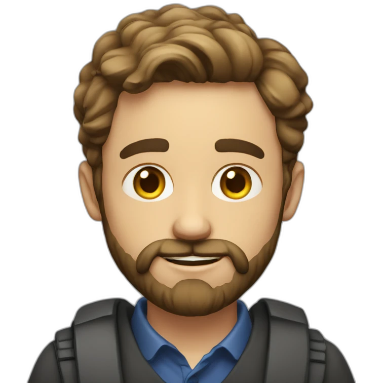30 year old English teacher man bearded from Spain emoji