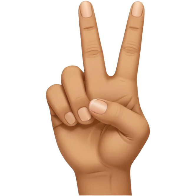 a closed hand with the index finger and middle finger pointing emoji