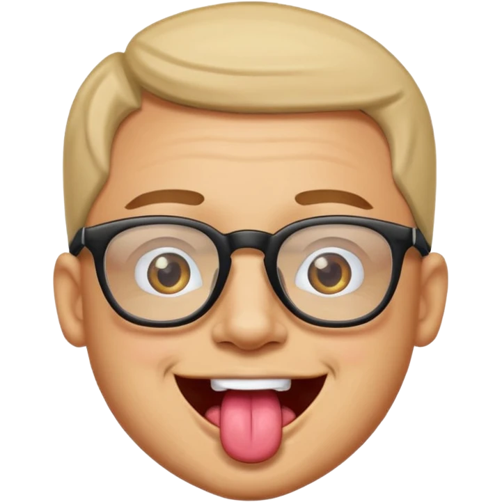Glasses man🤓👅 emoji