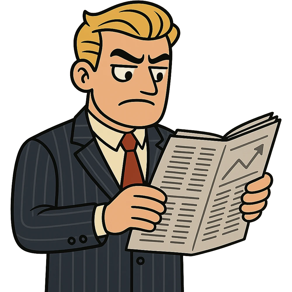 Remove the background, keep only the trader character in Flat Toon style. emoji
