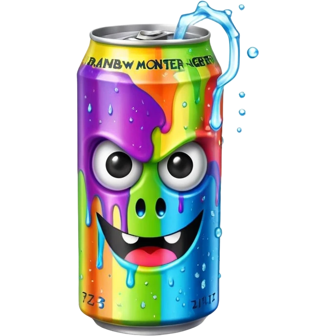 Rainbow Monster energy drink emoji