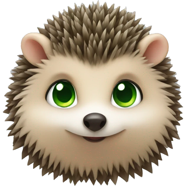 Cute Hedgehog with green eyes  emoji