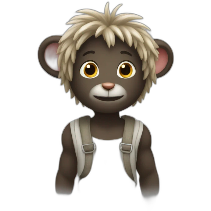 Un mono 🐵 con ❤ emoji