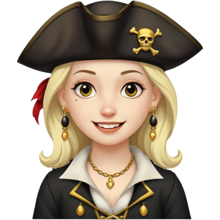 pirate girl with black band  emoji