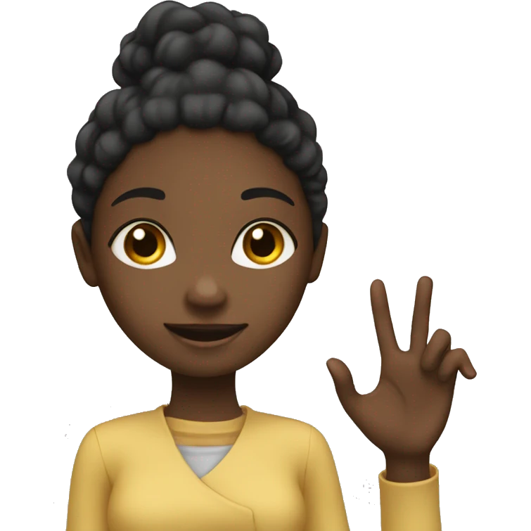 black girl with hand out approve emoji