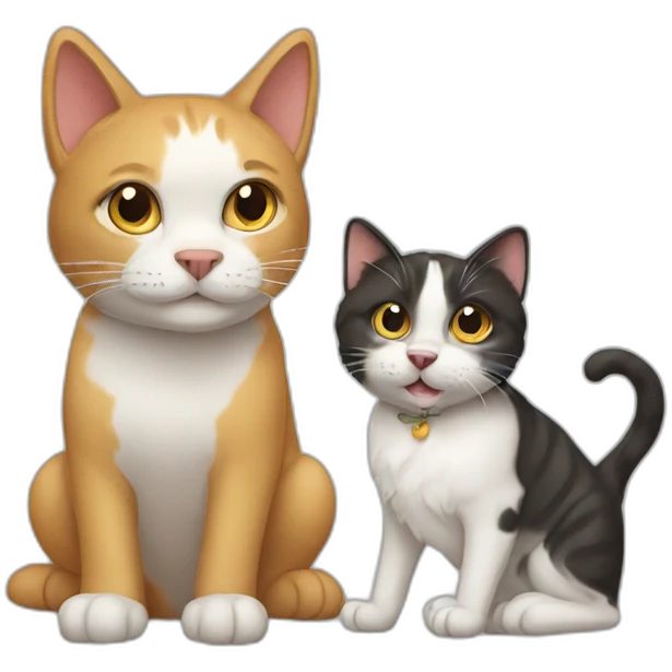 cat with dog emoji