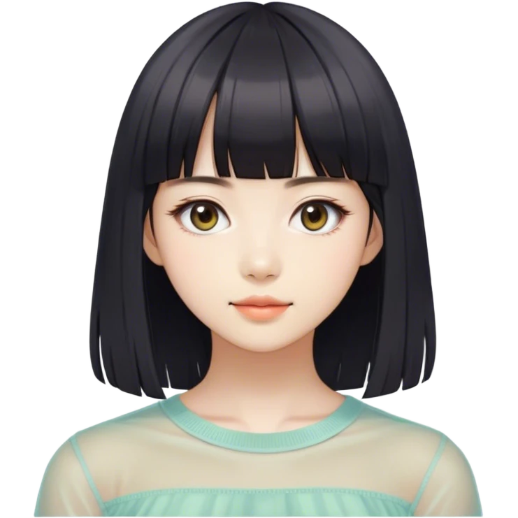 i was born in 1997. A 27 year old taiwanese girl now with see-through blunt bangs, hair is longer below shoulder level. An INFJ with slight smile and hidden double eyelid.  emoji