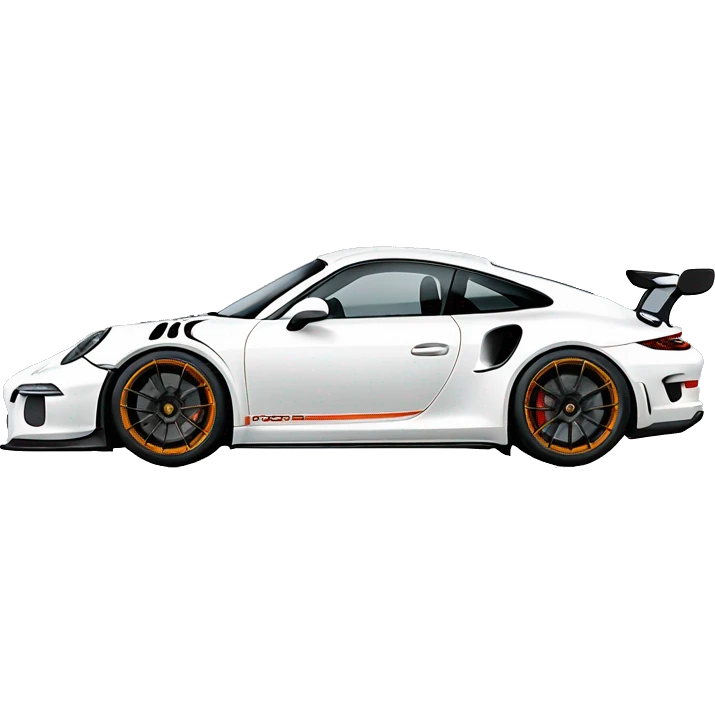 White Porsche GT 3 RS emoji
