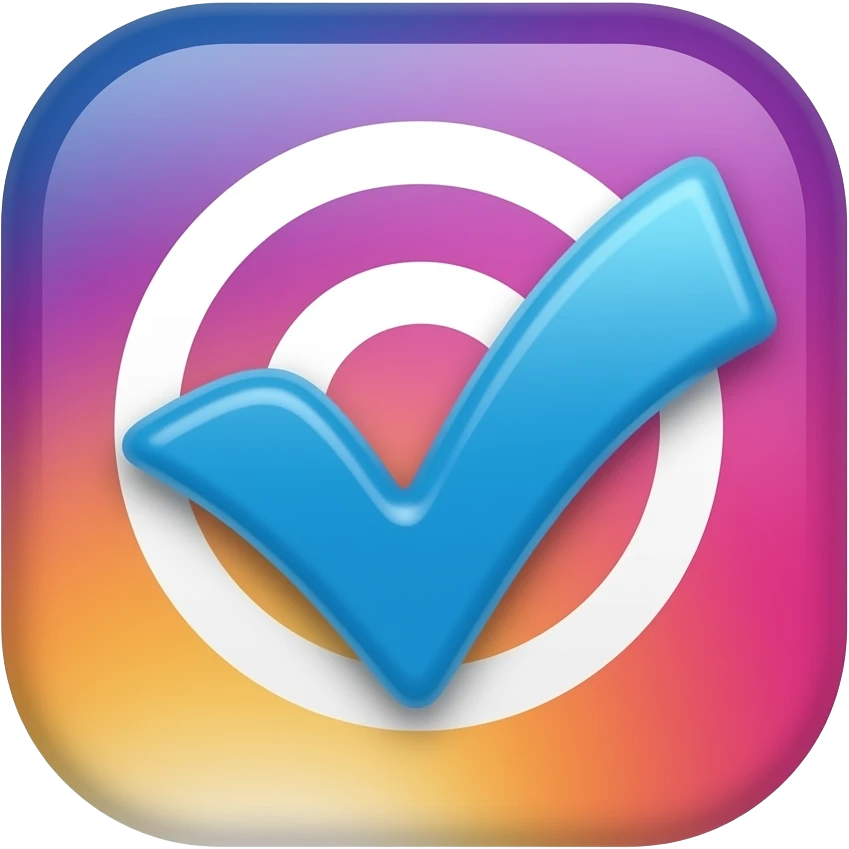 A verified instagram blue tick emoji