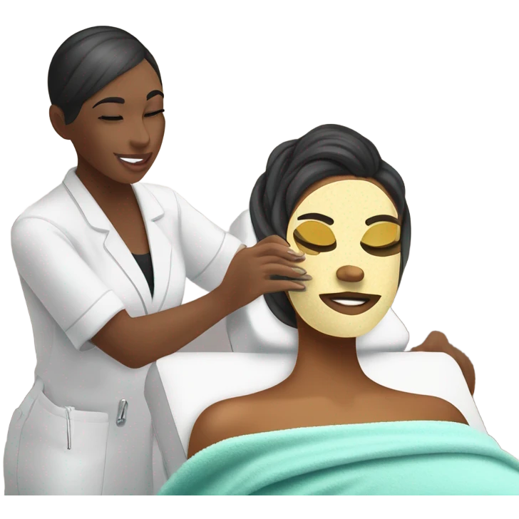 spa treatment at a cosmetologist emoji