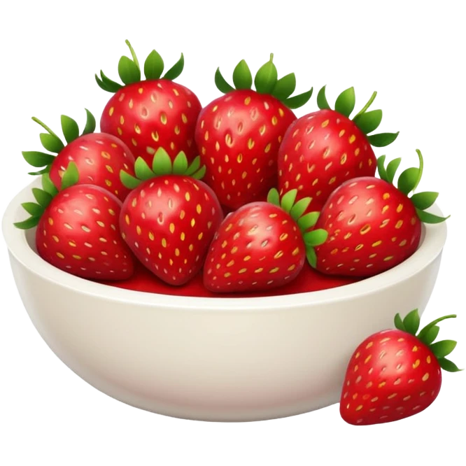 A bowl of strawberries  emoji