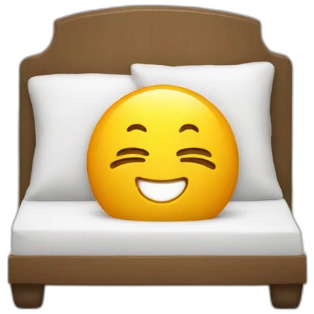 Chat sur un lit emoji