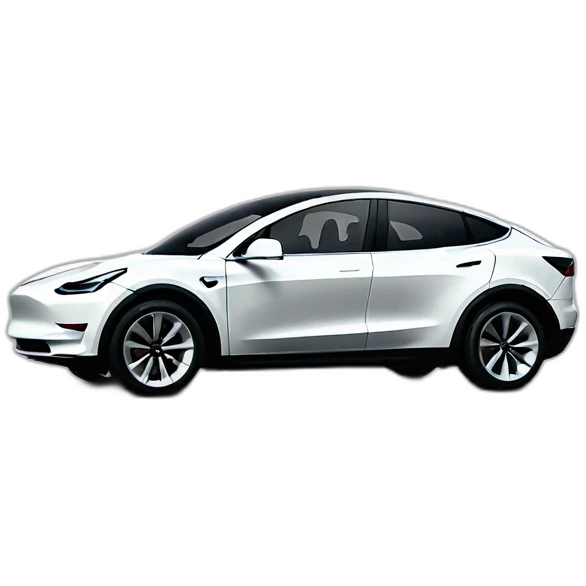 white tesla model Y emoji