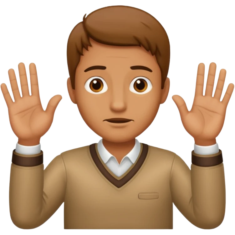 man say no with his hands emoji