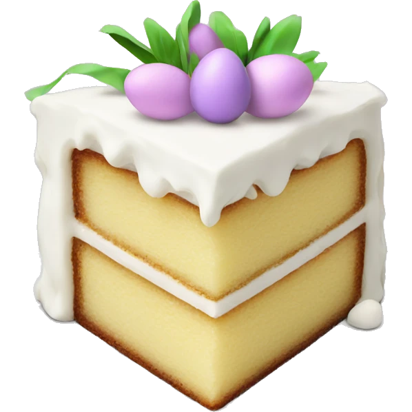 Easter white cake emoji