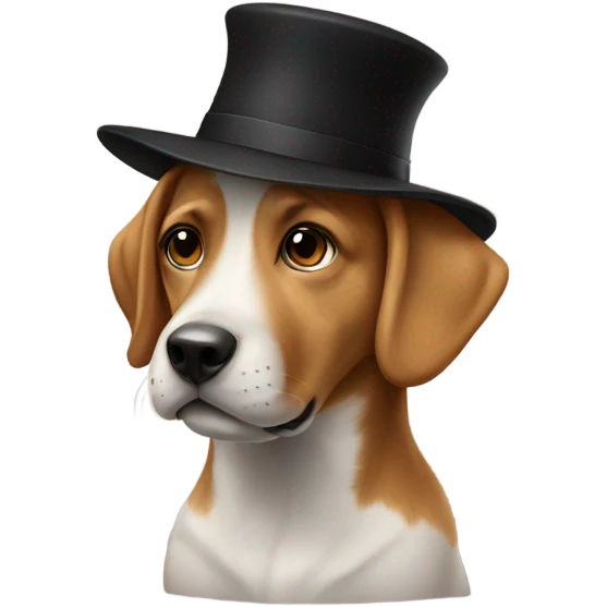 Dog with black hate emoji