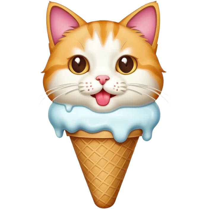 Cat eat ice cream  emoji