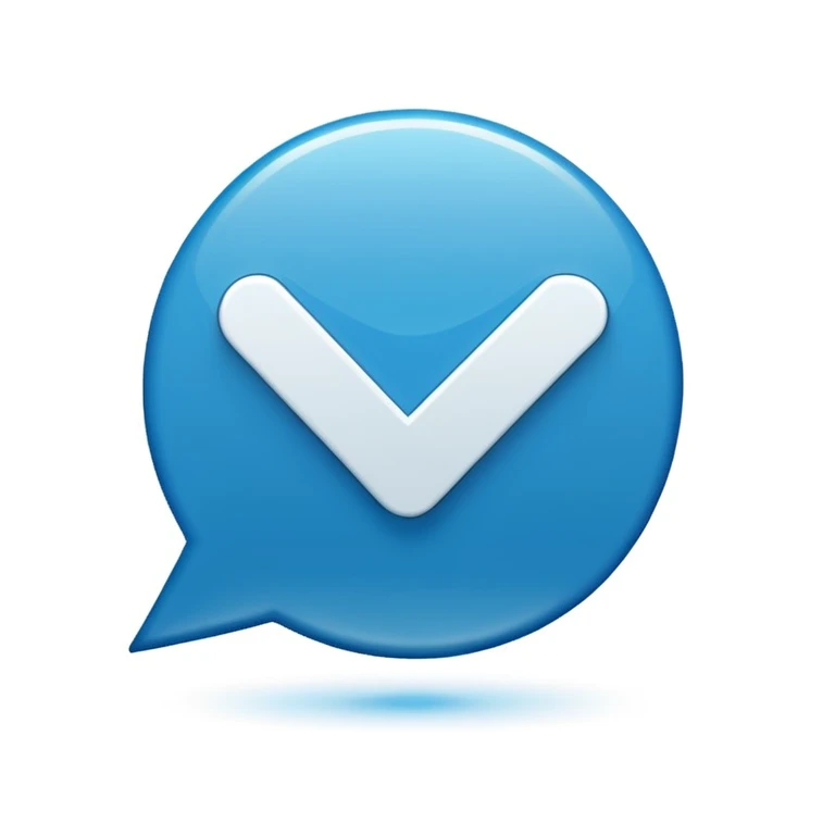 Der blaue WhatsApp Haken emoji