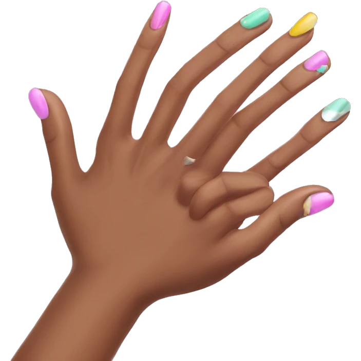 To paint nails on hands emoji