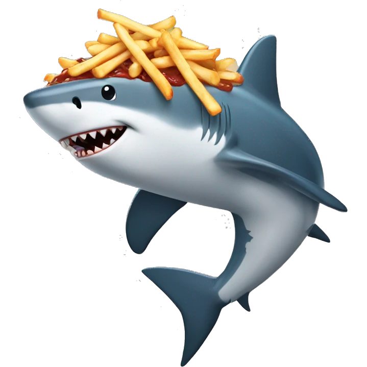 Poutine shark attack emoji