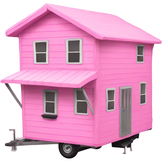 Pink trailer home emoji