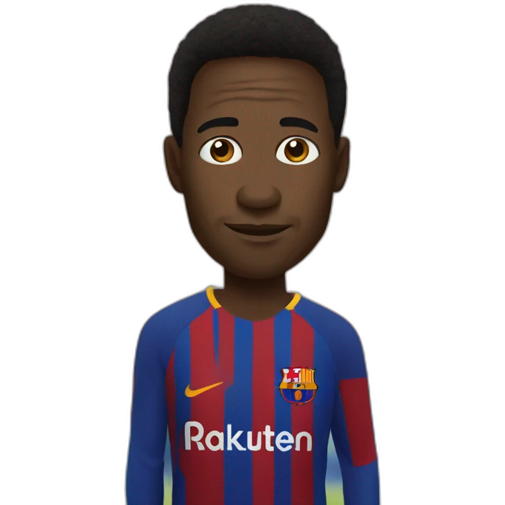 Pele avec le mallio de Barcelone emoji