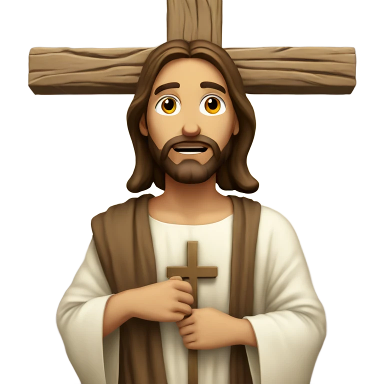 jesus christ with a cross emoji