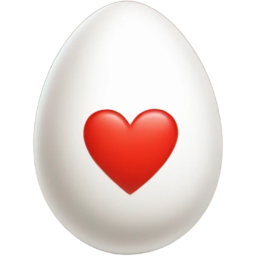 egg with heart emoji