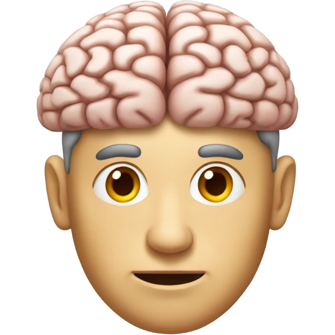 Man with a big brain that his forehead is big ￼ emoji