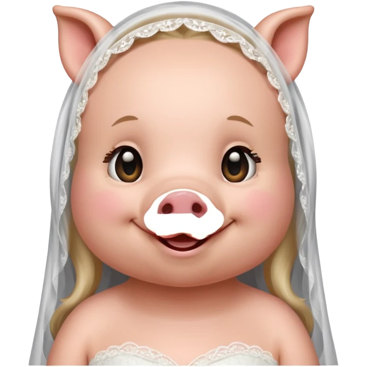 bride pig emoji