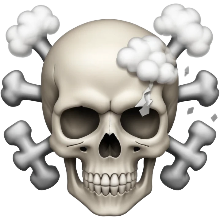 Skull explotion emoji