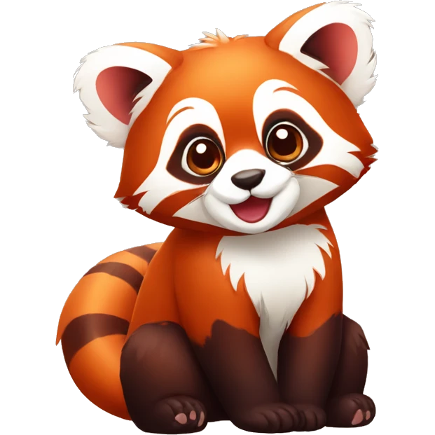 red panda with heart emoji