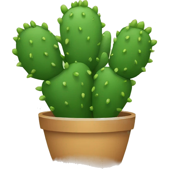 round Nopal without pot emoji