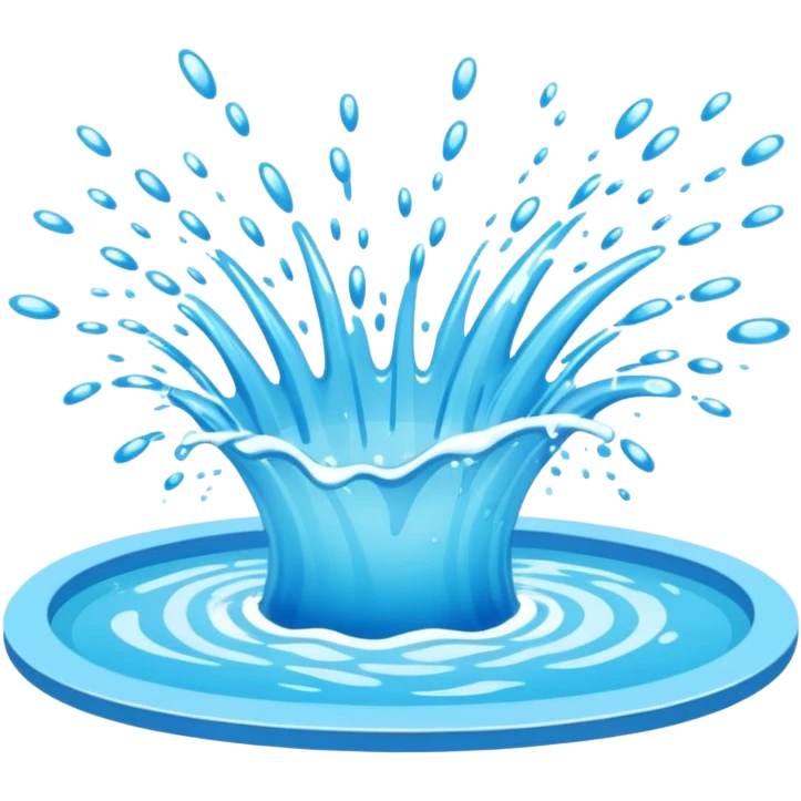 chaotic water splash from jumping into swimming pool emoji