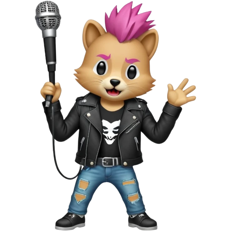 singing punk animal emoji