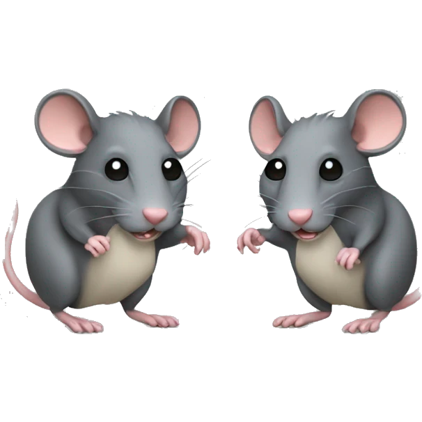 rat with two heads emoji