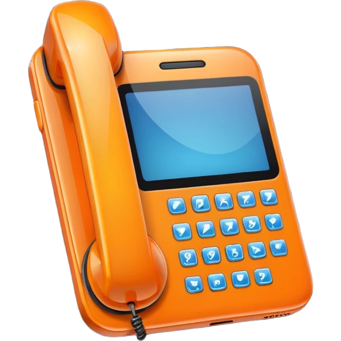Orange phone emoji