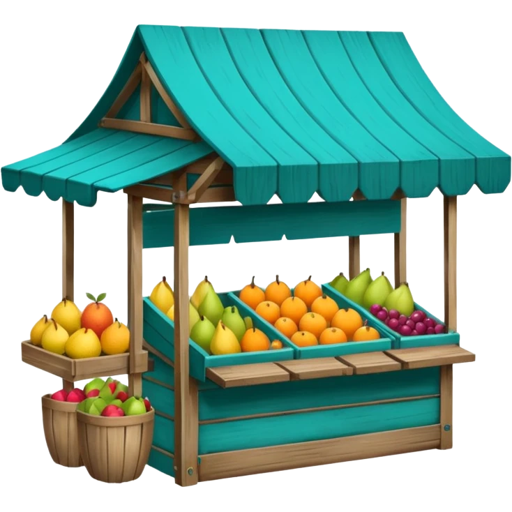 Teal fruit stand  emoji