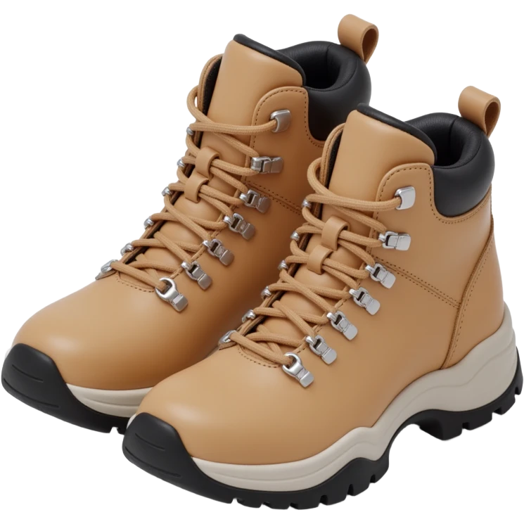 beige hiking boots emoji
