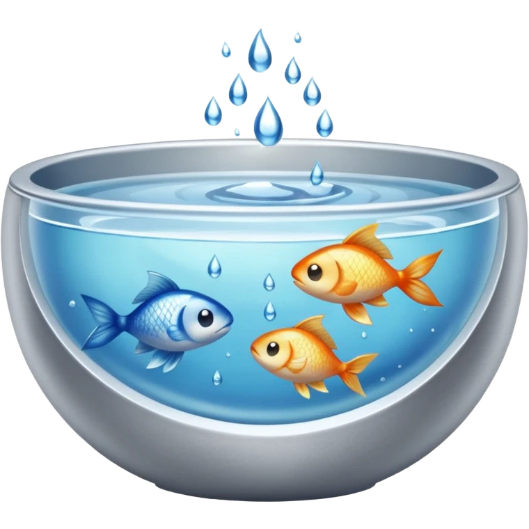 Mini fishes in a bowl for cooking  emoji