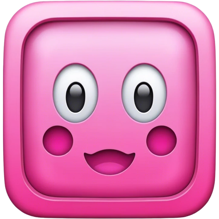 hollow pink square emoji