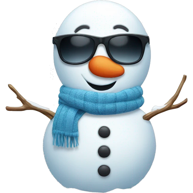 snowman with sunglasses emoji