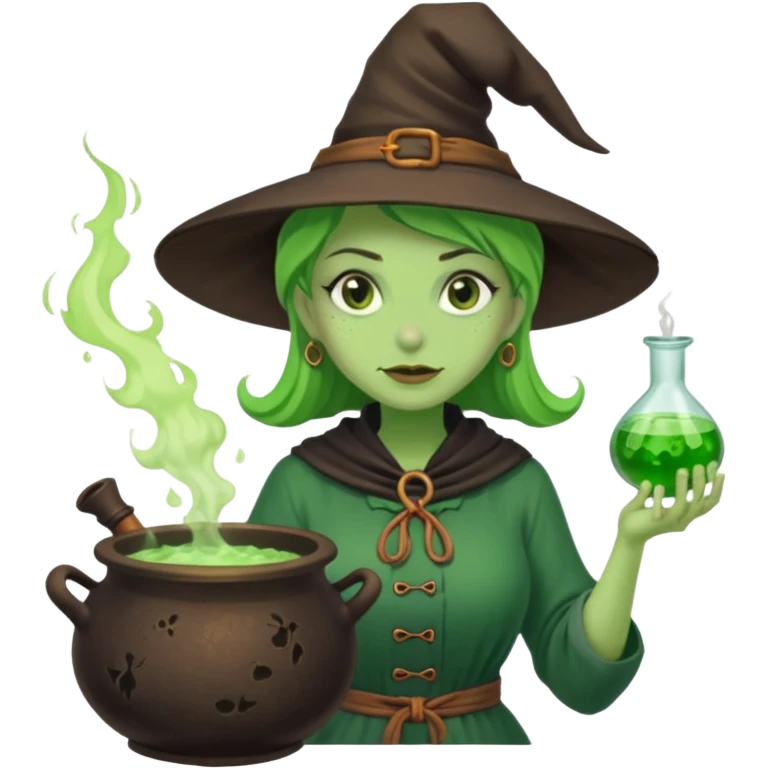green witch cooking potion emoji